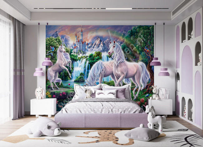 smokkel Slaapkamer krijgen Walltastic Unicorn Paarden Paradise | Fotobehangen.nl